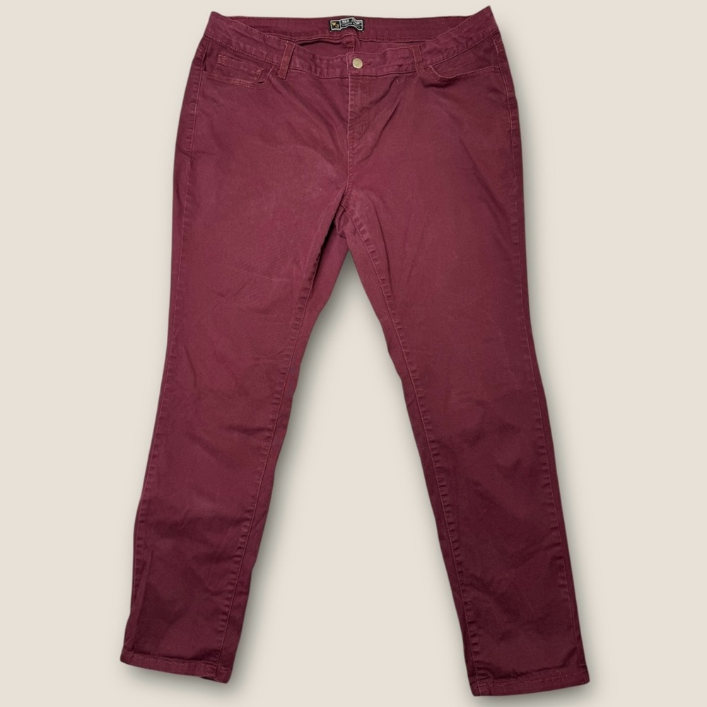 Wax Jean Maroon‎ Premium Denim Pants Size 16W